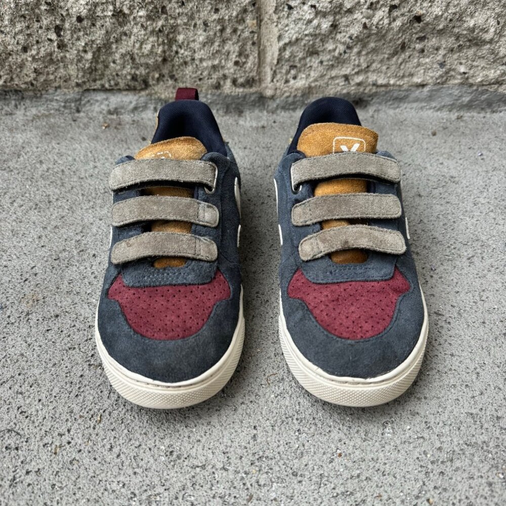 VEJA Multicolor V-10 Nautico Sneakers Boys 3 34 Colorblock Suede Shoes Sneaker - Picture 4 of 11